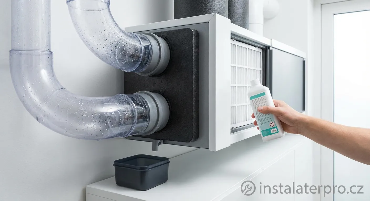 Čištění odtokového systému rekuperační jednotky