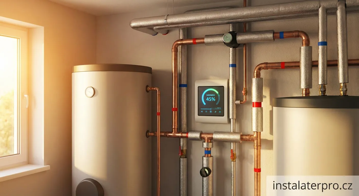 Schéma systému rekuperace šedé a dešťové vody v rodinném domě