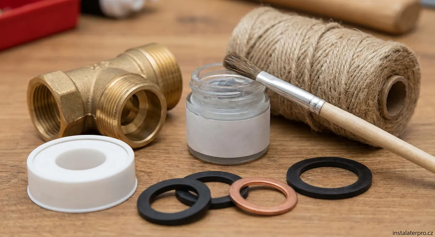 materiály pro těsnění závitů konopí PTFE páska tmel